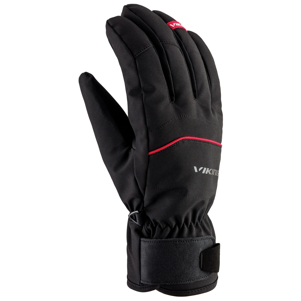 gloves Viking Solven black red