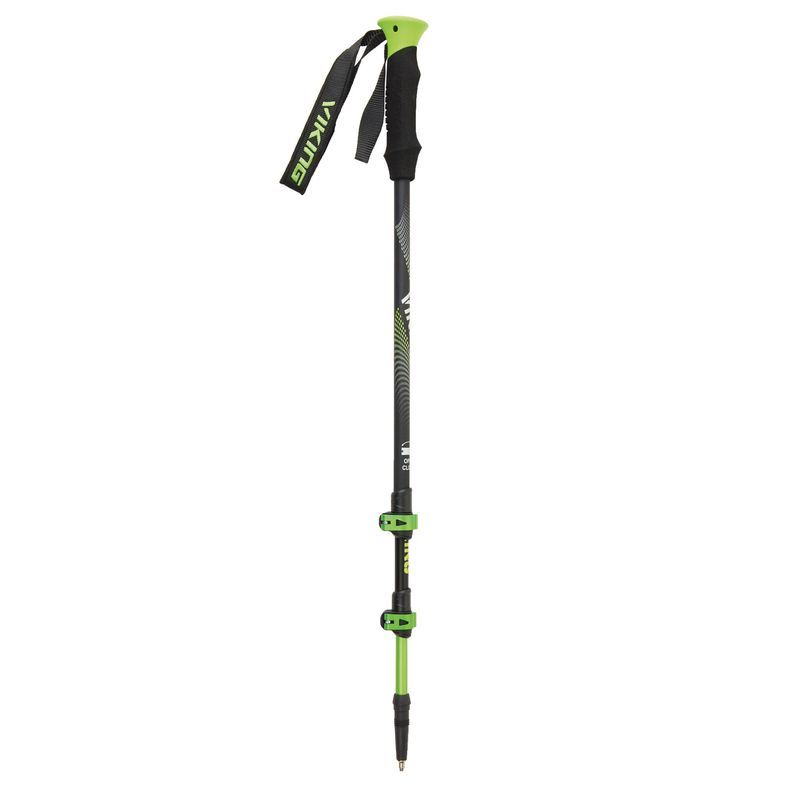turistické hole Viking KIVI black/lime