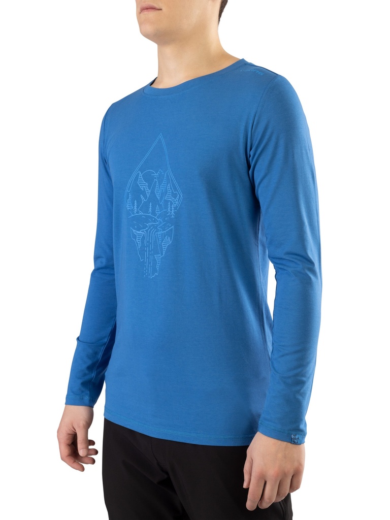 tričko viking Lako Bamboo LS Man blue/ light blu