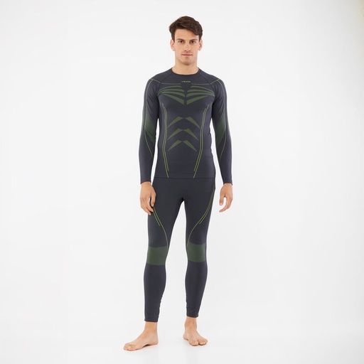 men's thermal underwear Viking Rocket Man Set dark grey/lime