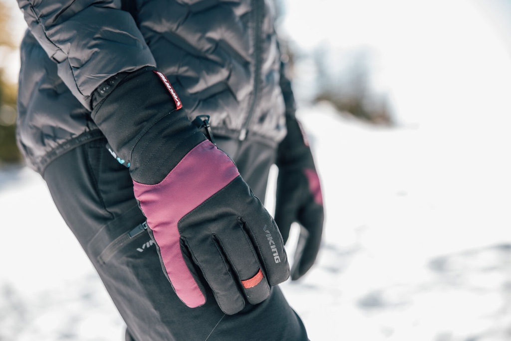 rukavice Viking Espada Ski Lady black/fuchsia