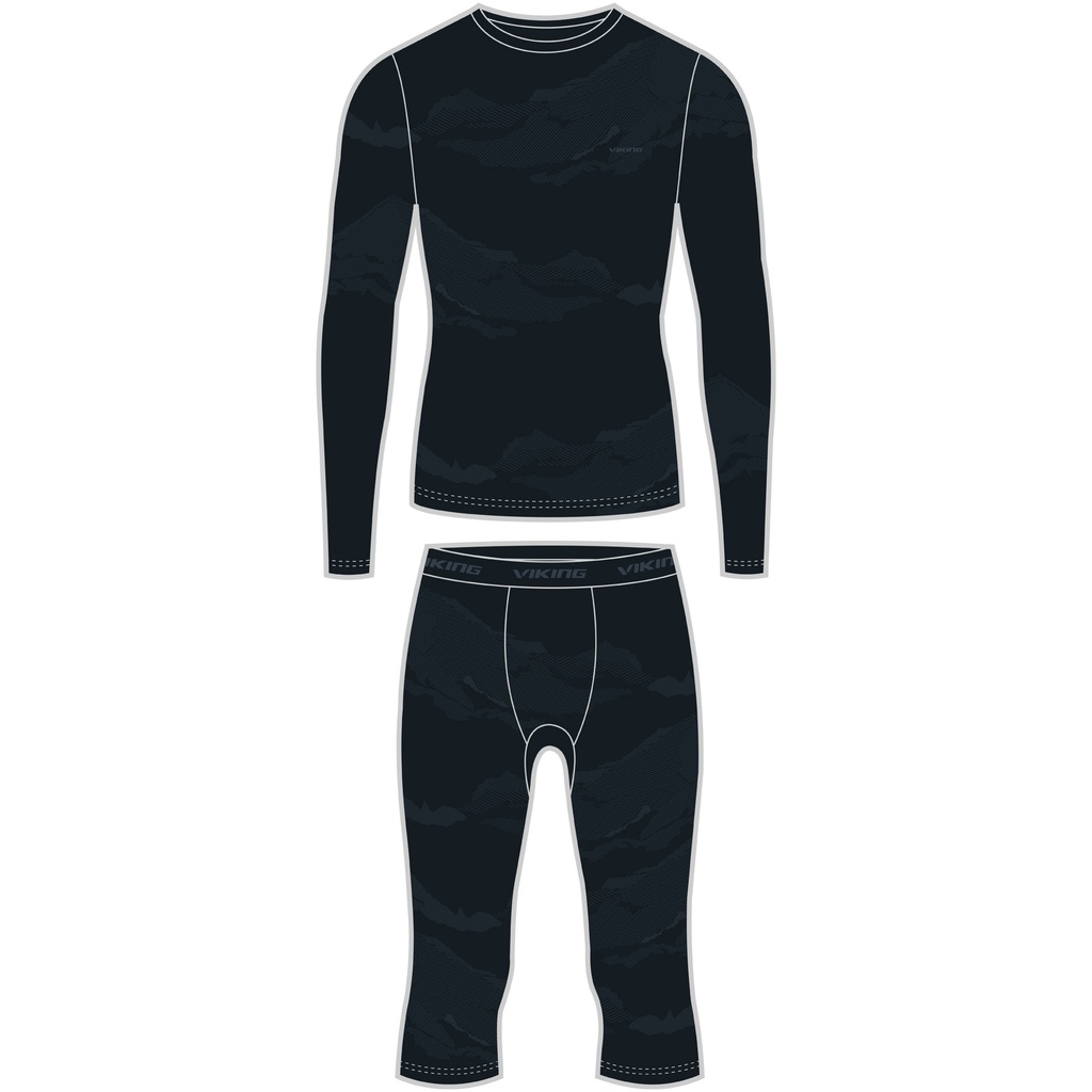 pánske termoprádlo Viking Gasher Man 3/4 Set black