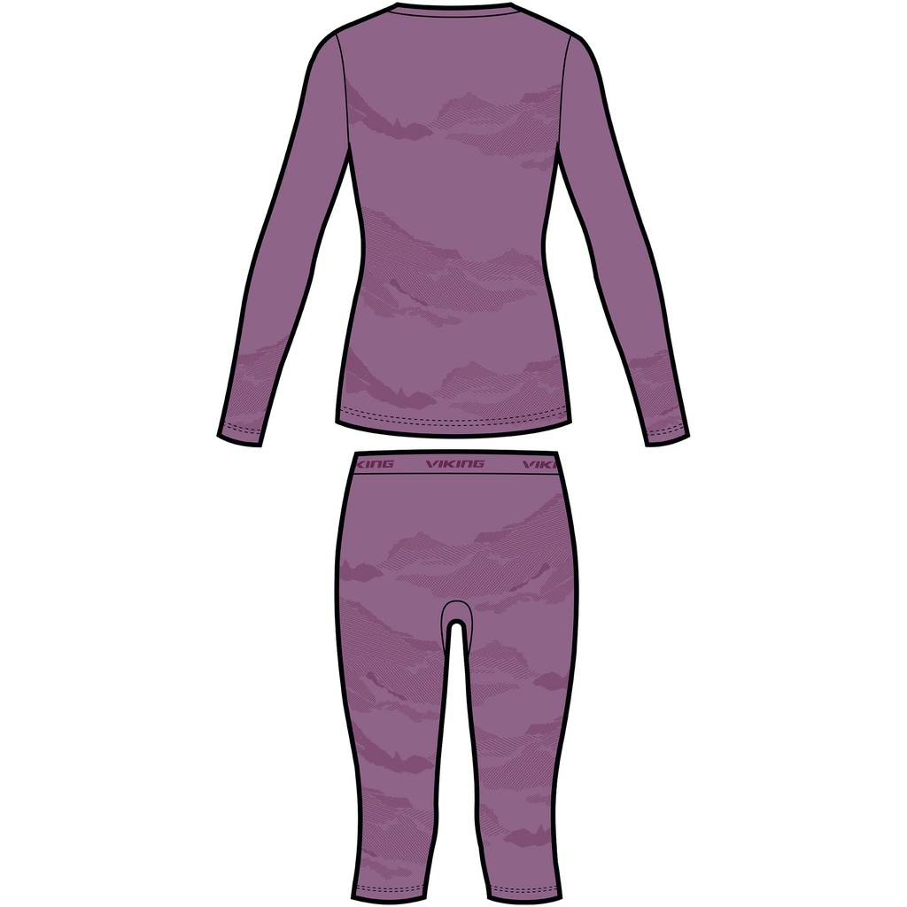 dámske termoprádlo Viking Gasher Lady 3/4 Set pink
