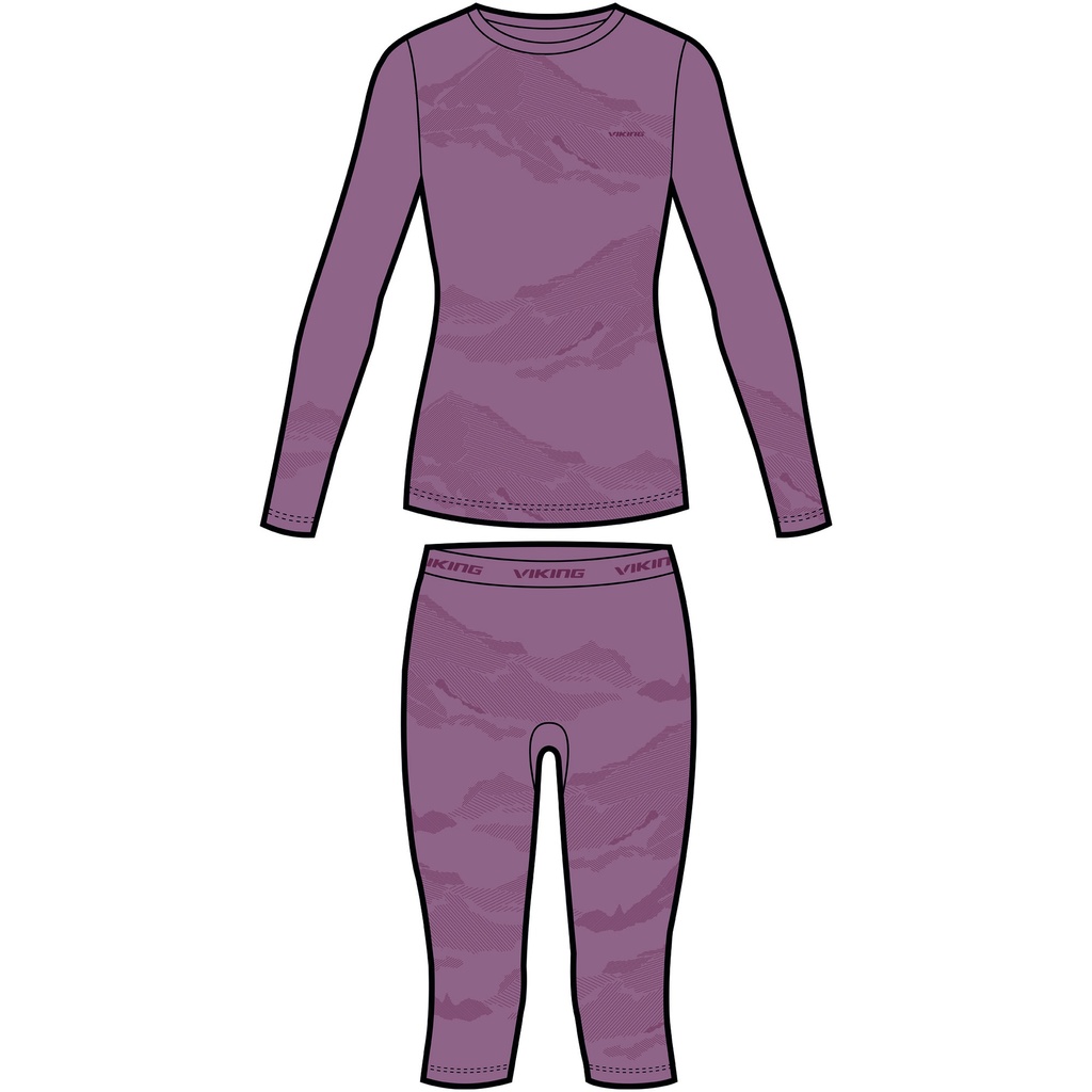 dámske termoprádlo Viking Gasher Lady 3/4 Set pink