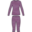 dámske termoprádlo Viking Gasher Lady 3/4 Set pink