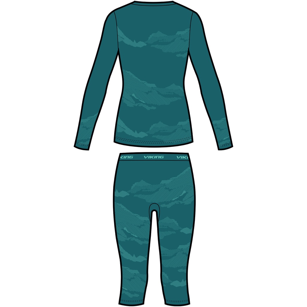 dámske termoprádlo Viking Gasher Lady 3/4 Set turquise