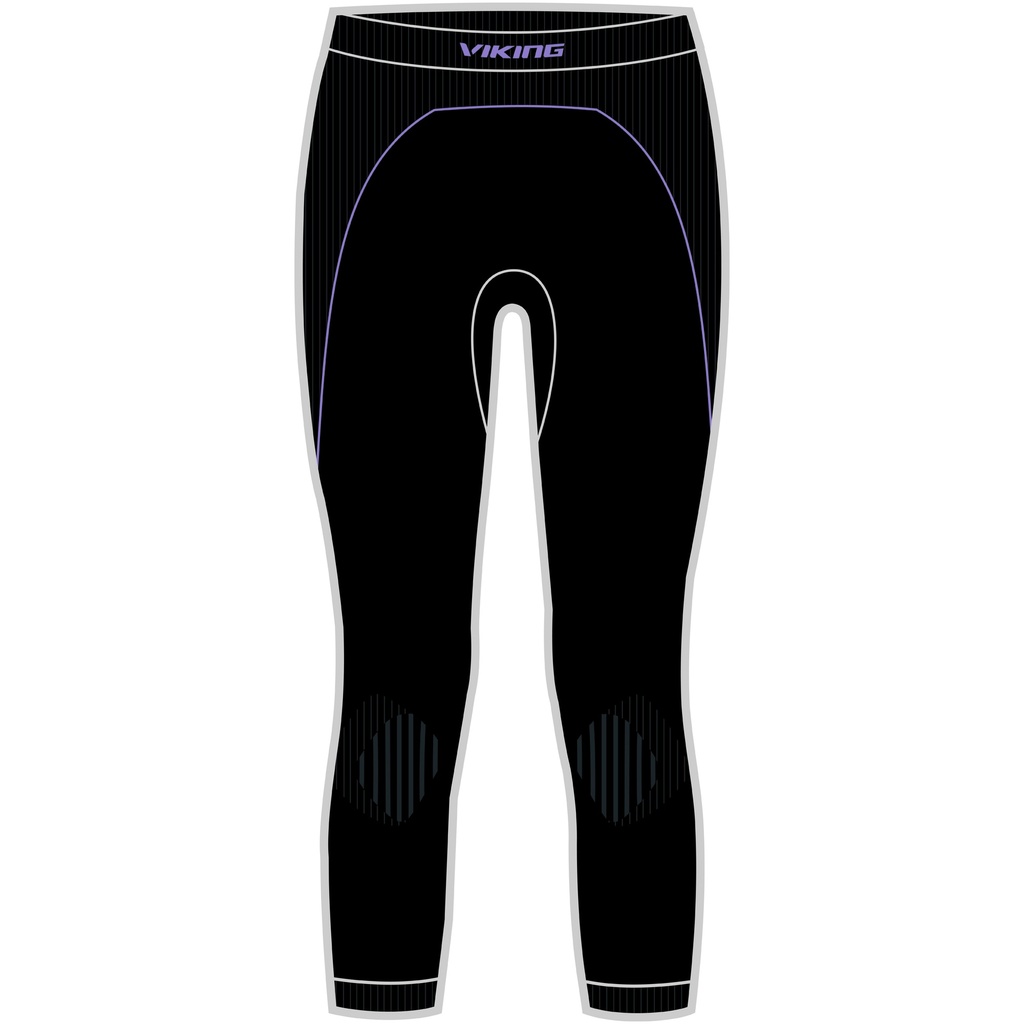 dámske termoprádlo Viking Etna 2.0 3/4 nohavice black/purple