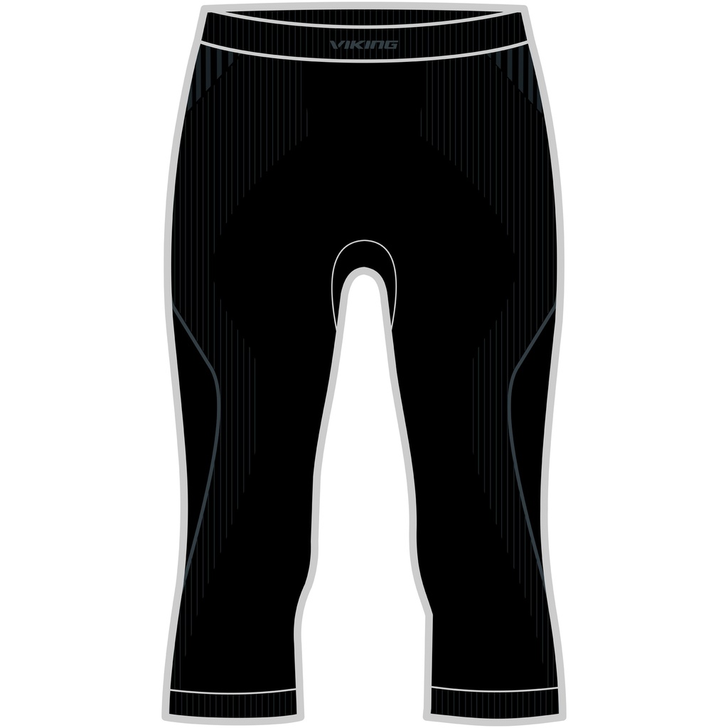 pánske termoprádlo Viking Eiger 2.0 3/4 nohavice black/grey