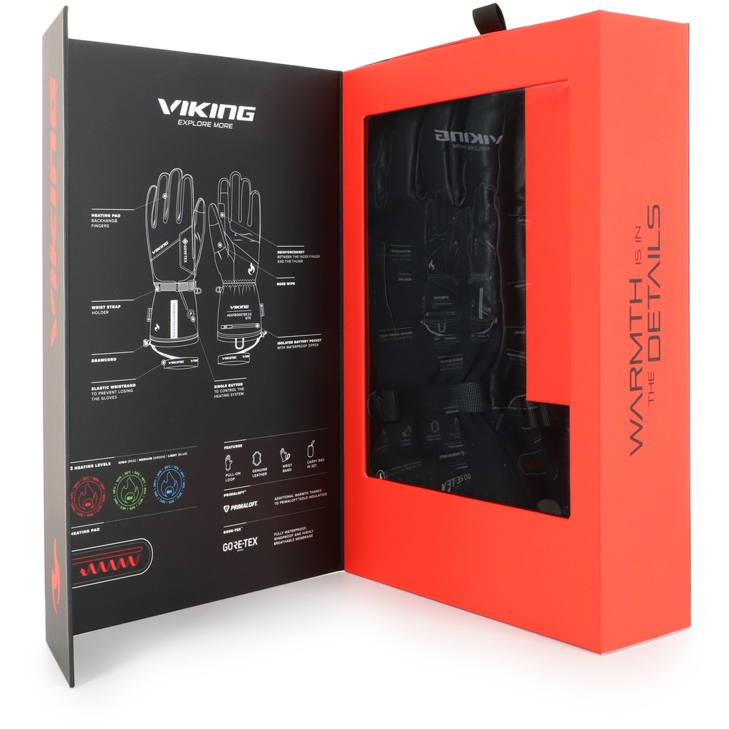 pánske rukavice Viking Heatbooster 2.0 GTX black