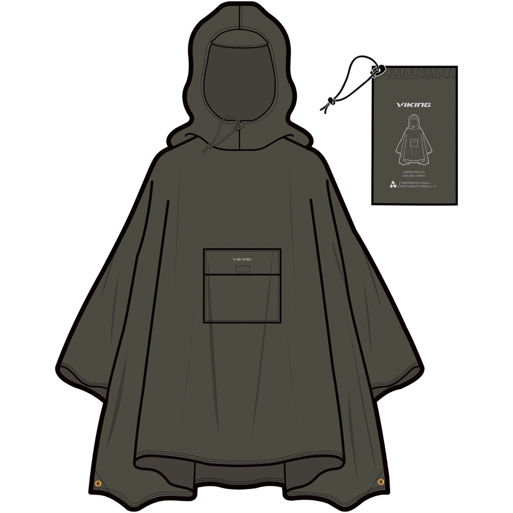 pončo Viking Vesper green