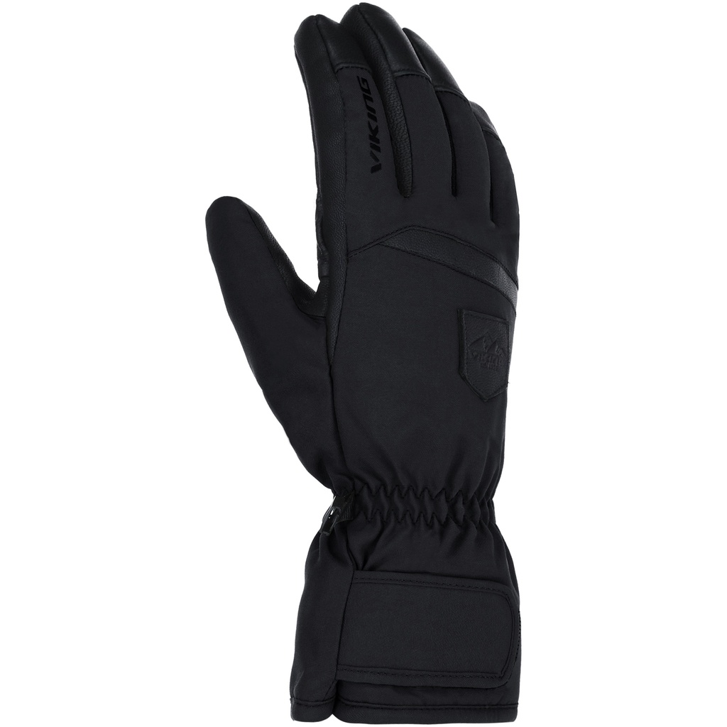 rukavice Viking Lars Ski Man black/black leather