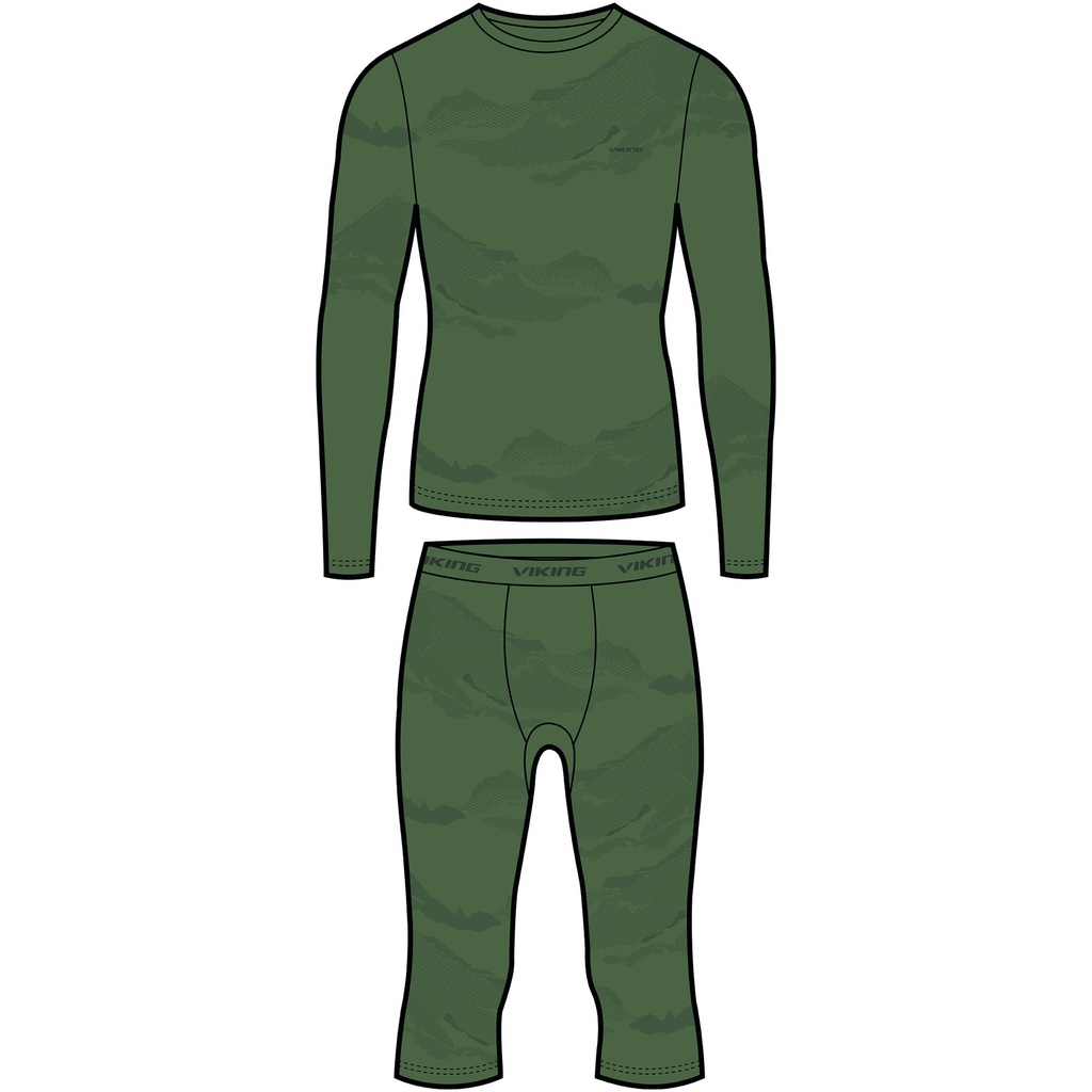 termoprádlo Viking Gasher Man 3/4 Set olive