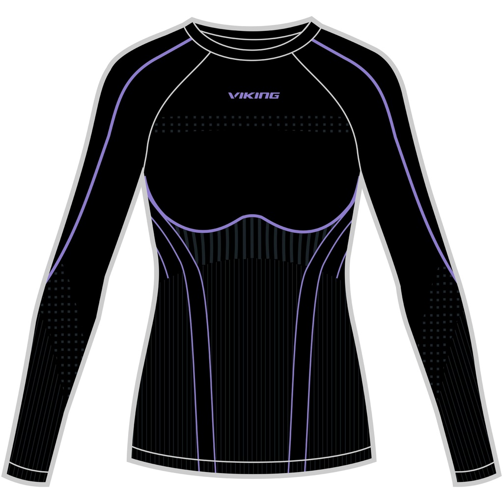 dámske termoprádlo Viking Etna 2.0 Longsleeve black/purple
