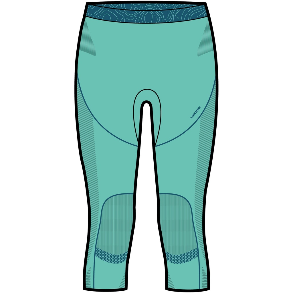 dámske termoprádlo Viking Gaja 3/4 nohavice turquise