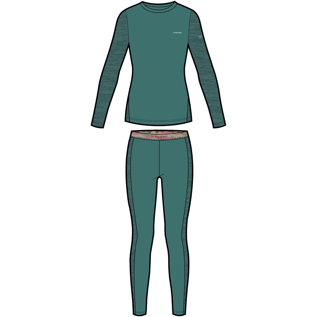 dámske termoprádlo Viking Novena Lady Set green