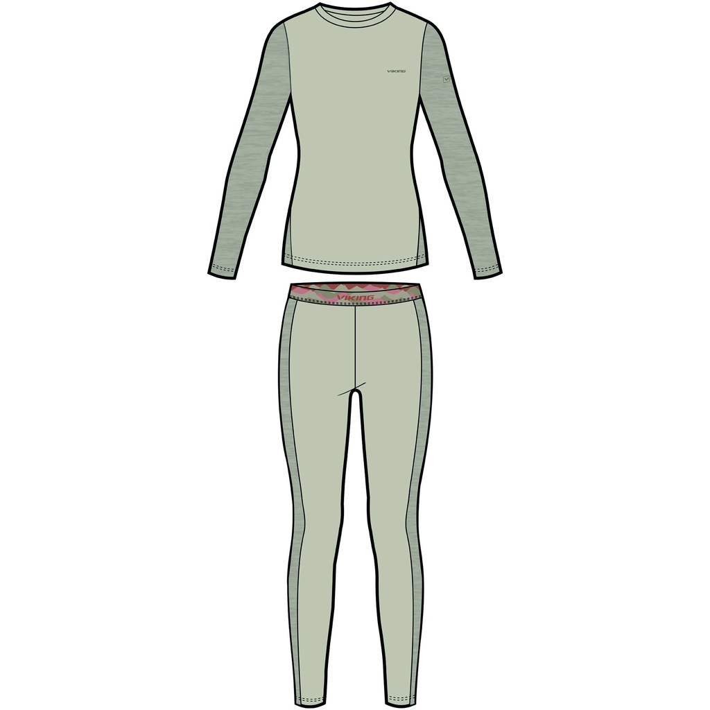 women's thermal underwear Viking Novena Lady Set beige
