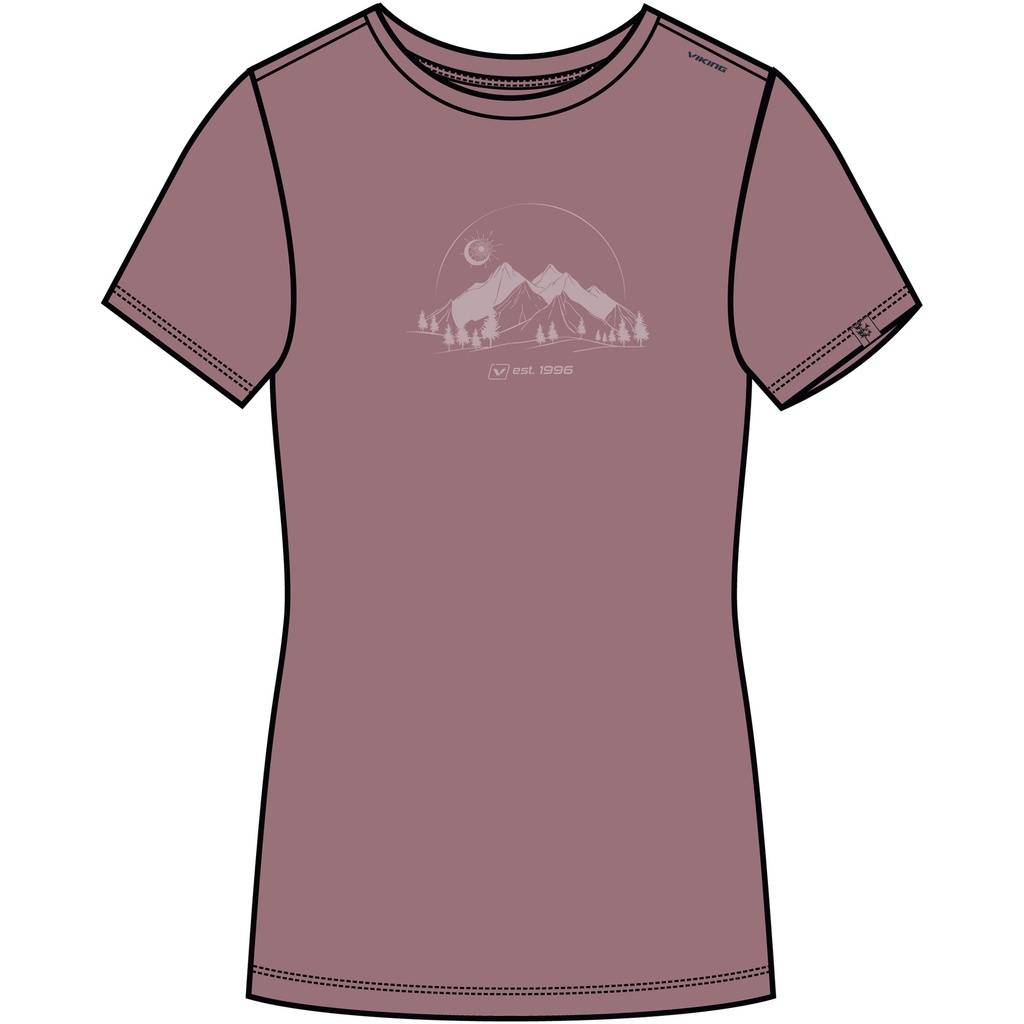 women's t-shirt Viking Lenta Bamboo Light Lady pink/fuchsia