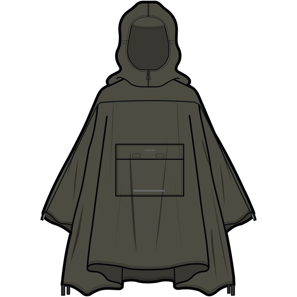 poncho Viking Vesper Backpack green