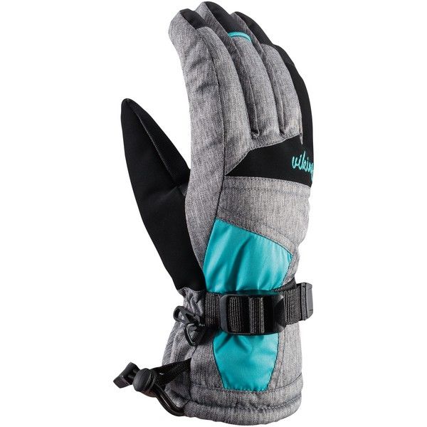 women's gloves viking Ronda Ski Lady grey/turquoise