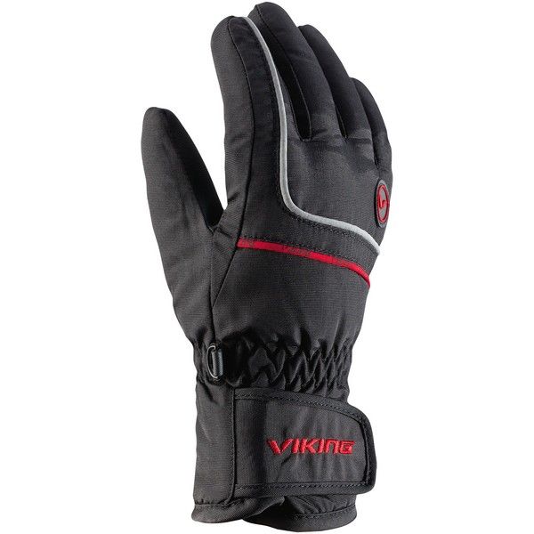detské rukavice Viking Kevin Ski Kids black red