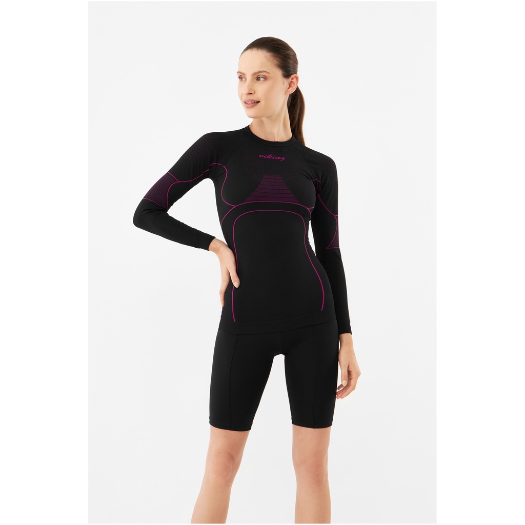 thermal base layer Viking Etna Top LS black purple