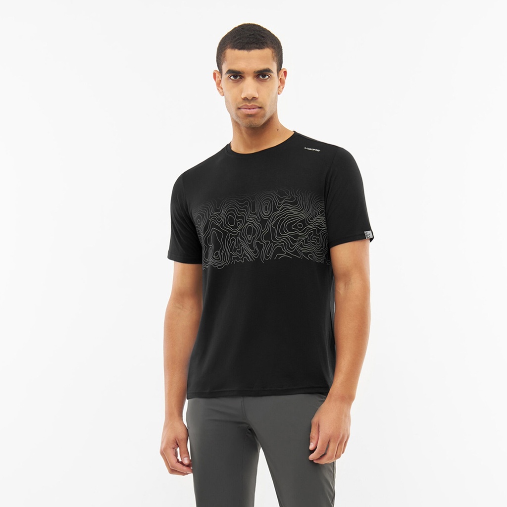 Herren-T-Shirt Viking Lenta Bamboo Light Man black