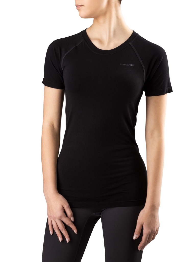 women's functional t-shirt viking Lockness Bamboo Lady black