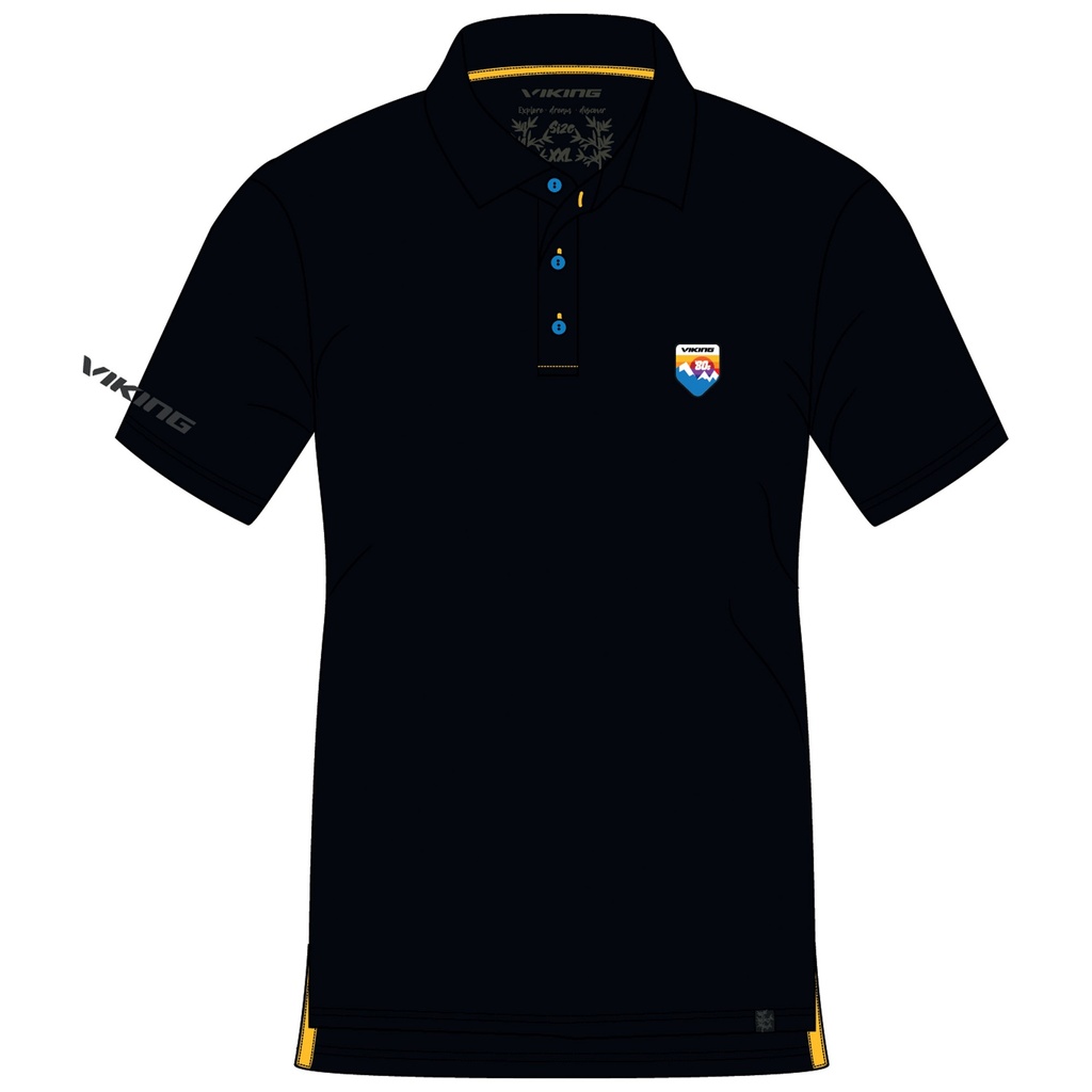 tričko viking Polo Forever Young Man black