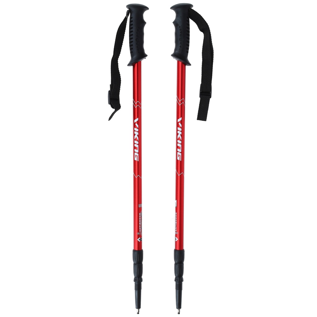 turistické hole Viking Rock Trekking red