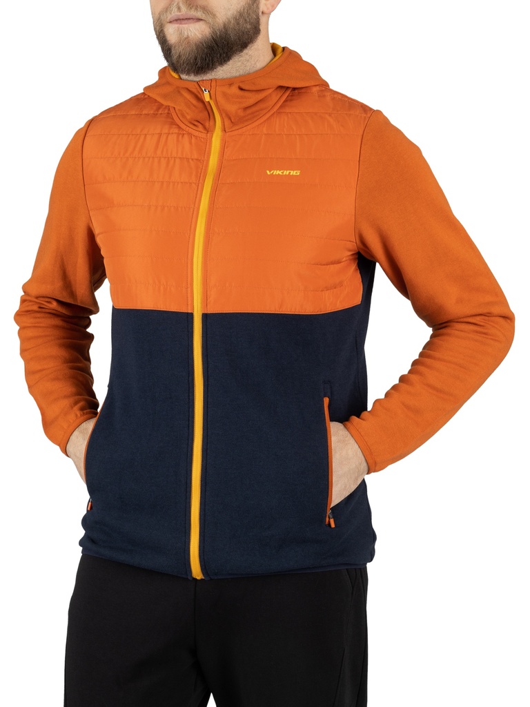 Sweatshirt Viking Creek Man Hoodie Bamboo orange/navy