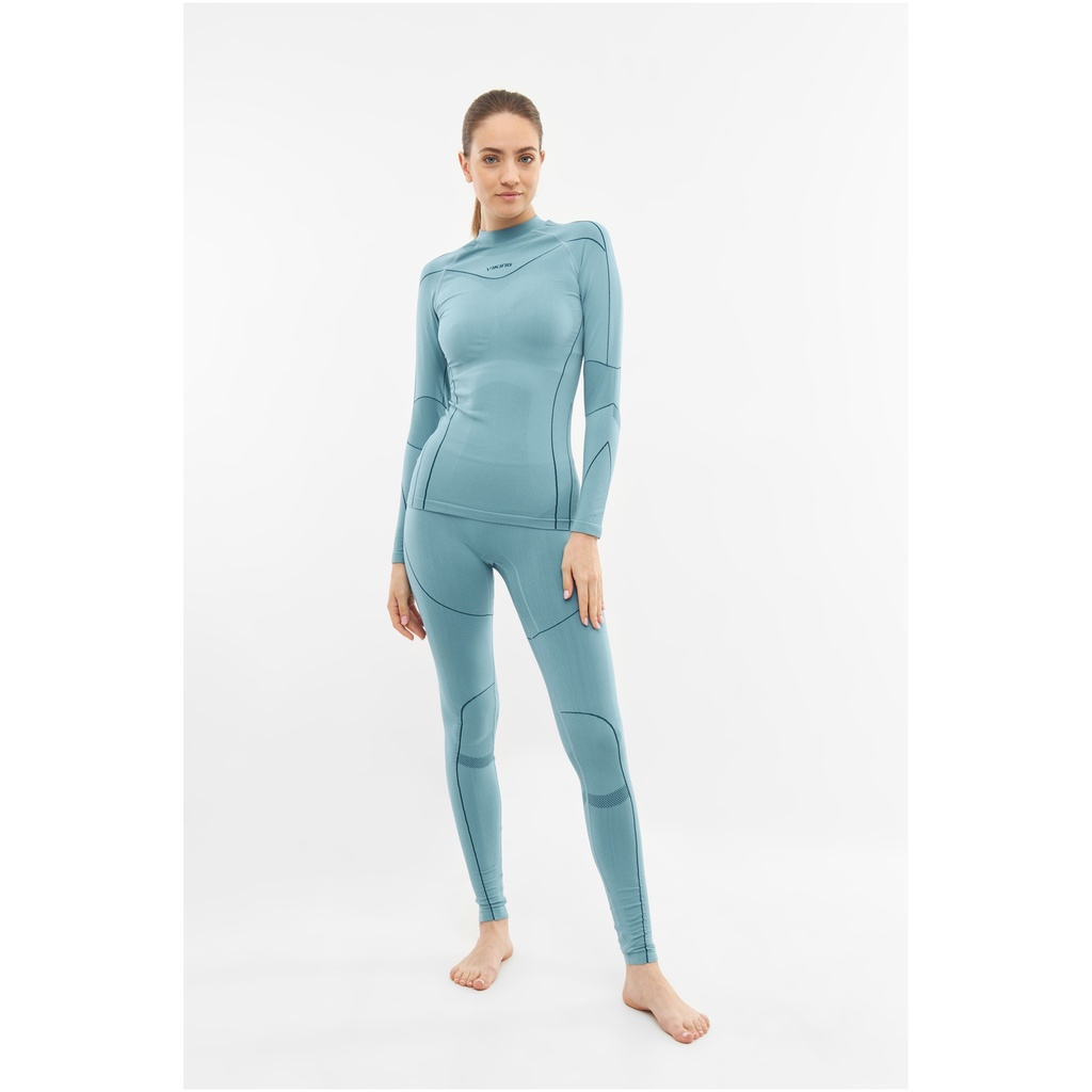 women's thermal underwear viking Gaja Turtle Neck Bamboo turquoise
