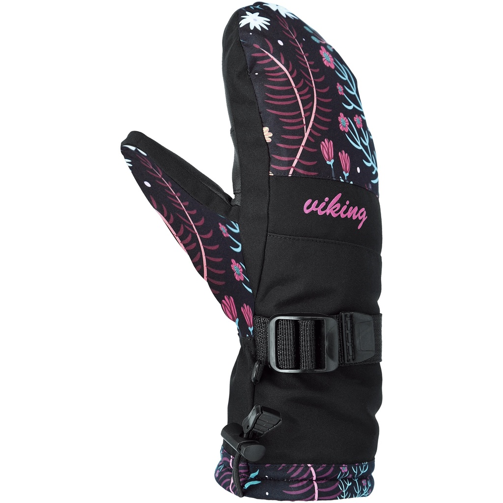 rukavice Viking Tanuka Mitten Ski Lady black/fuchsia