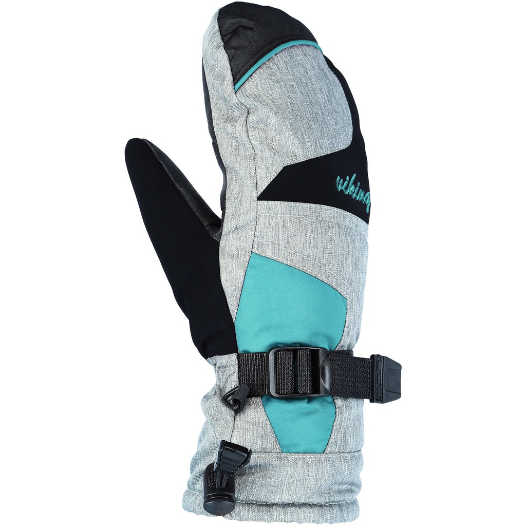 dámske rukavice Viking Ronda Mitten Ski Lady grey/turquoise