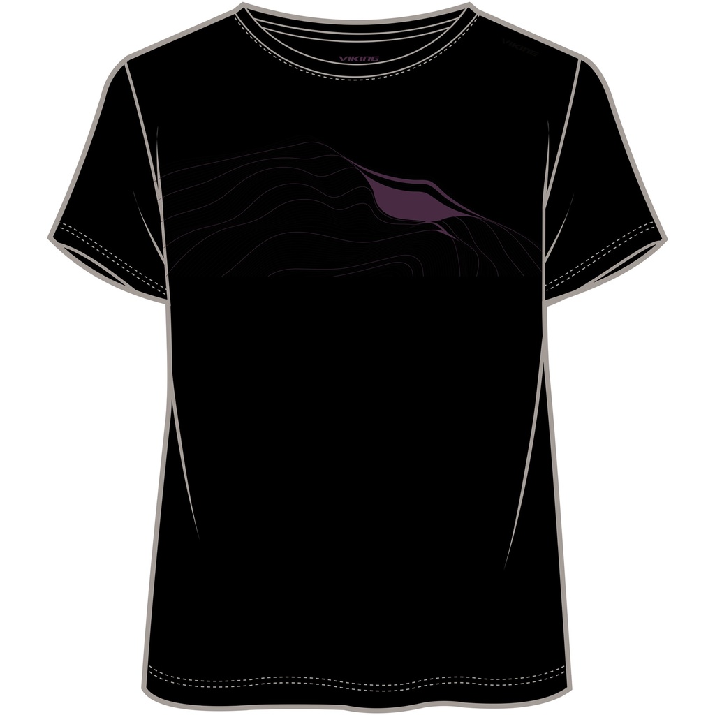 women's t-shirt Viking Morain Bamboo Lady black