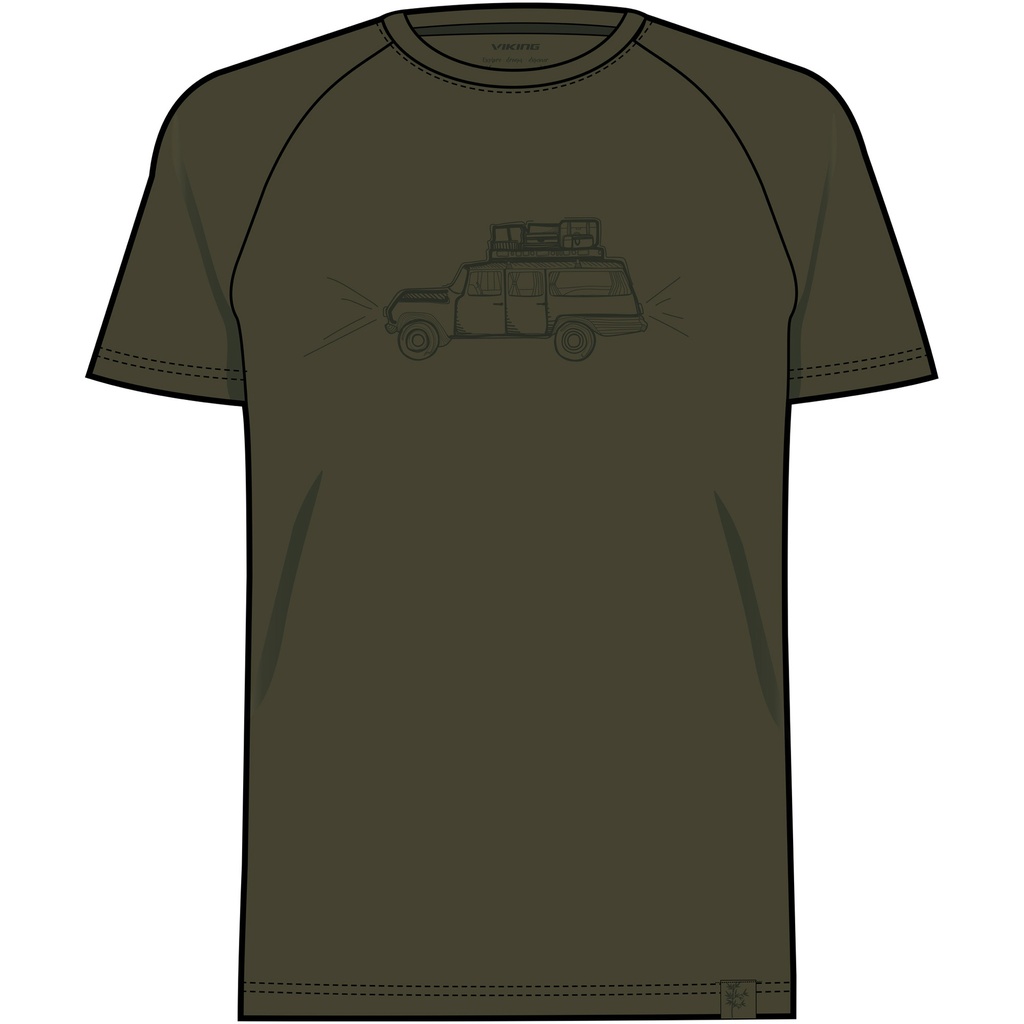 Herren-T-Shirt Viking Likelo Bamboo Man olive