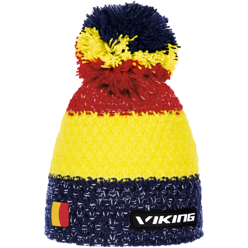 čiapka Viking Cornet Merino yellow/black/red