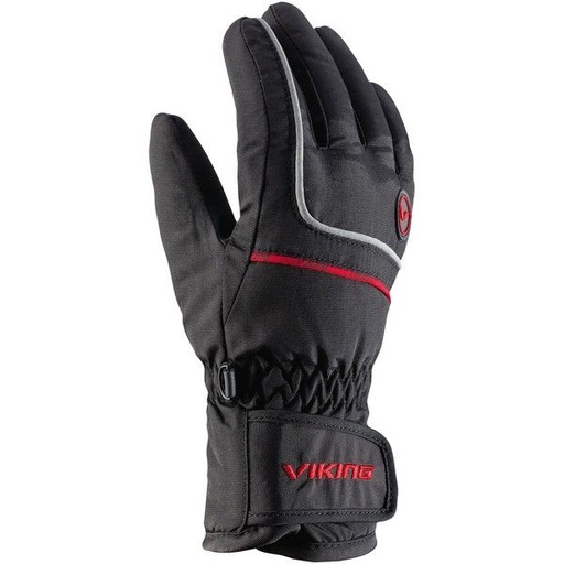 children's gloves Viking Kevin Ski Kids black red