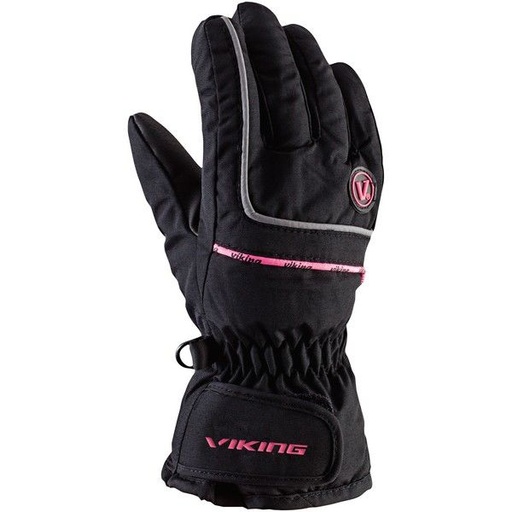 children's gloves viking Kevin Ski Kids black pink