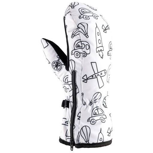 children's gloves Viking Motif white car