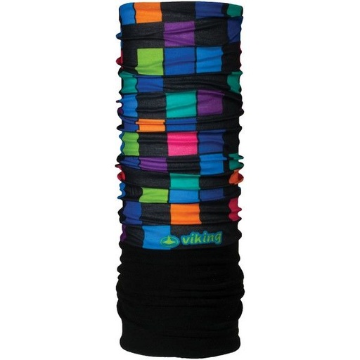 [427/15/1166/09/UNI] šátek Viking 1166 Polartec Outside black/multi
