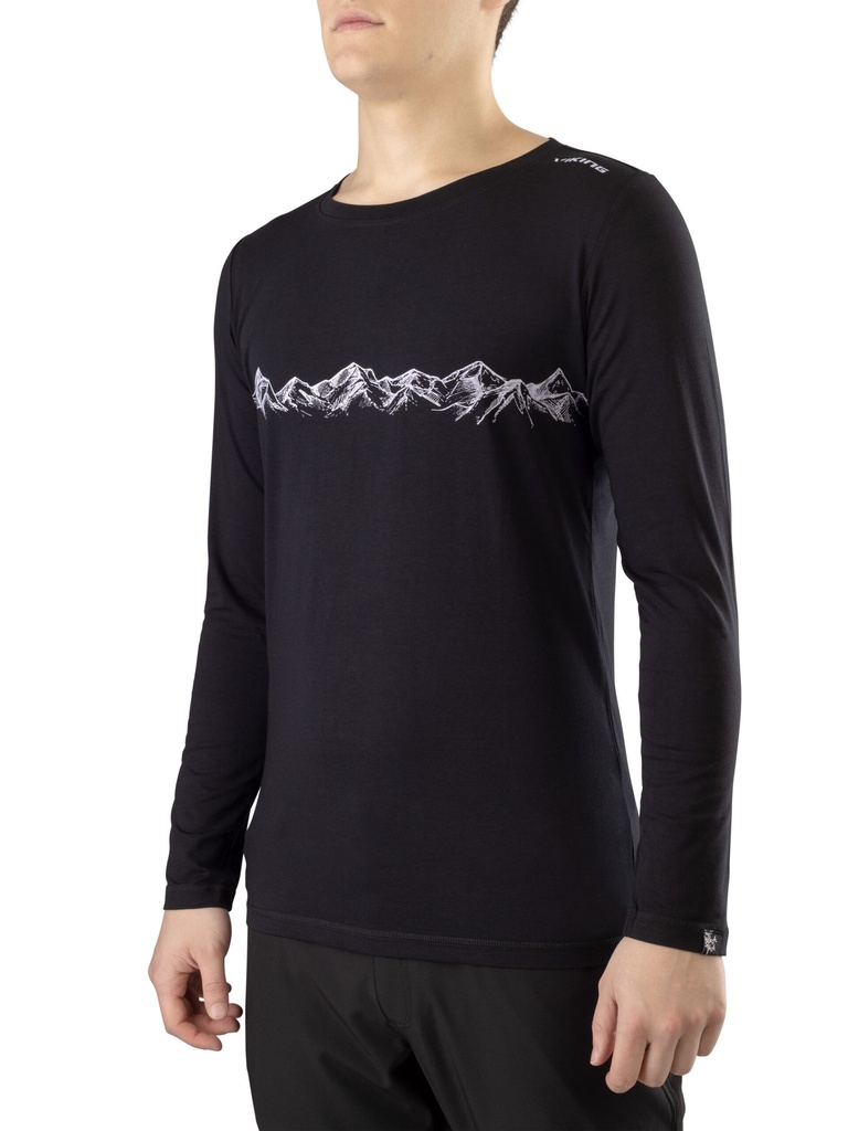 tričko viking LAKO Bamboo LS Man black/ white