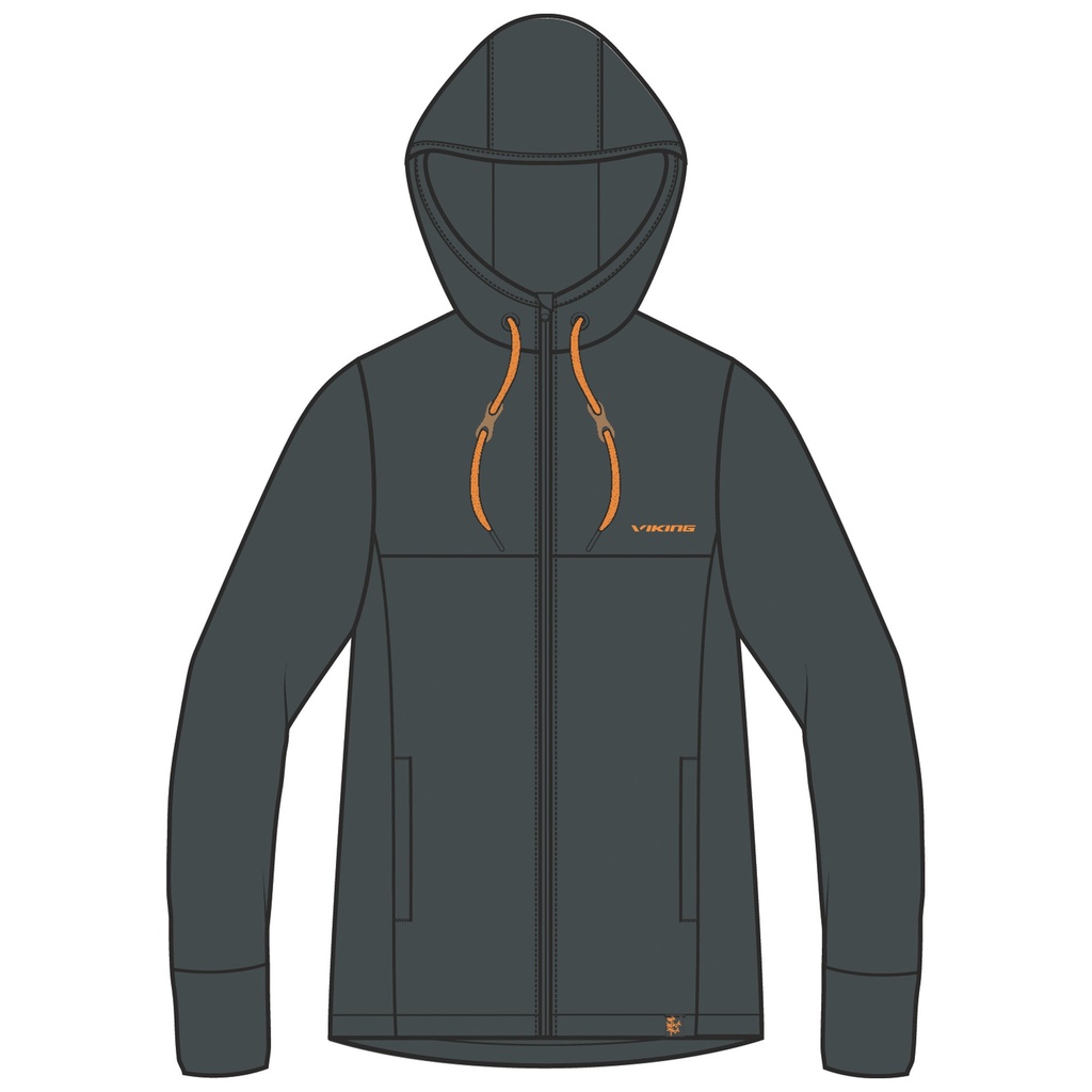 bunda viking Tulda Bamboo Man grey/orange