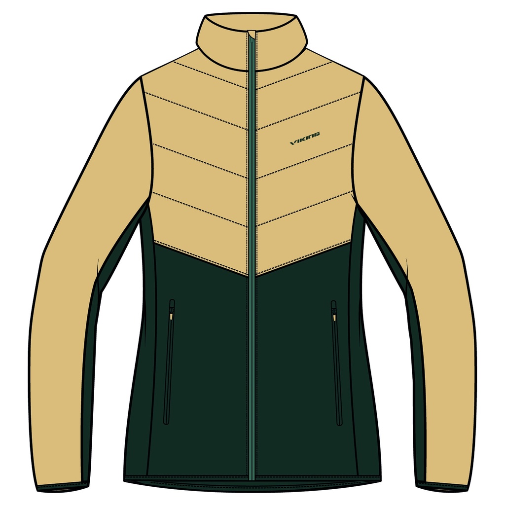 mikina viking Creek Lady Bamboo beige/green