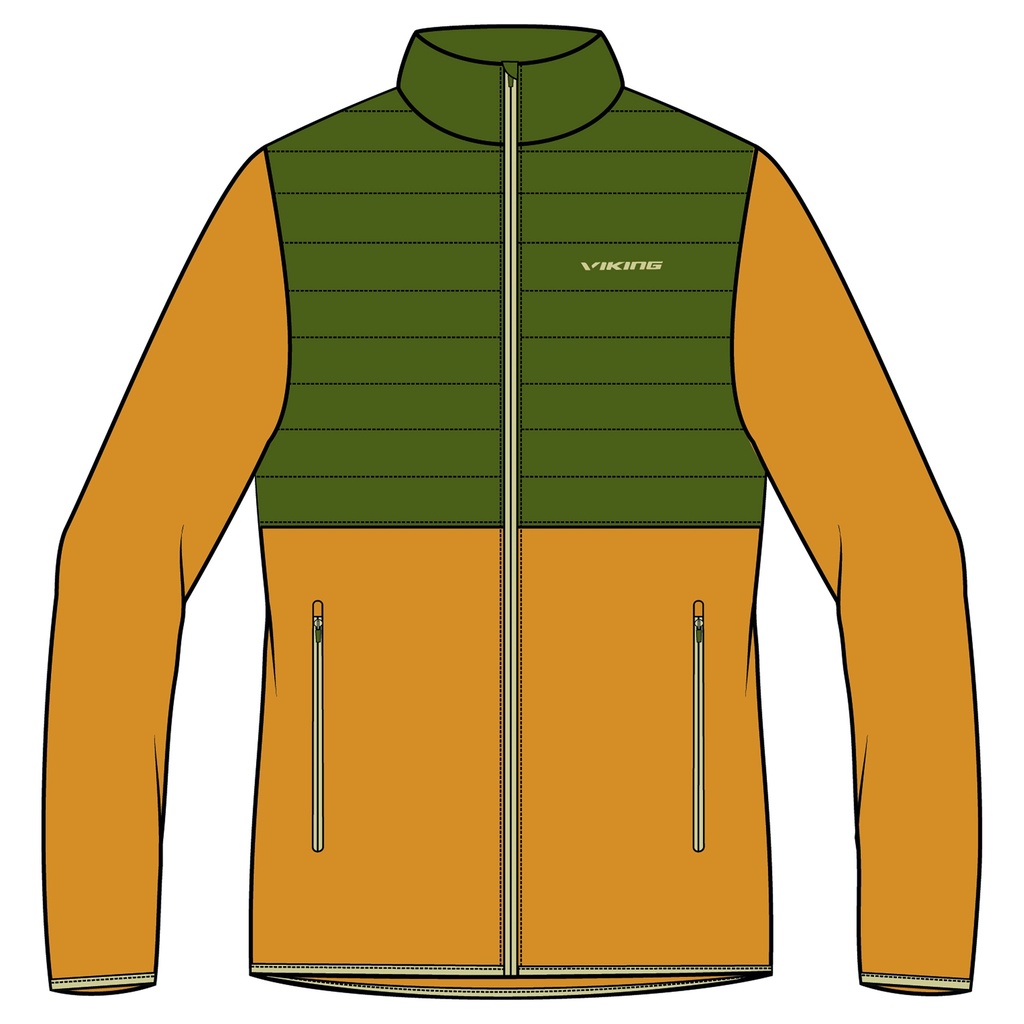 mikina viking Creek Man Bamboo yellow/green