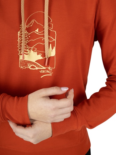 women's sweatshirt Viking Panaka Bamboo Lady orange