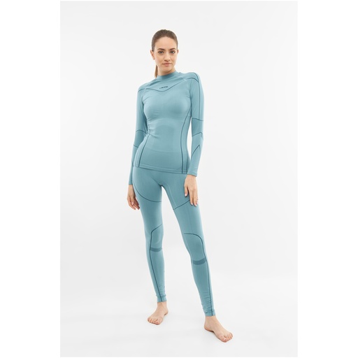 women's thermal underwear Viking Gaja Turtle Neck Bamboo turquoise