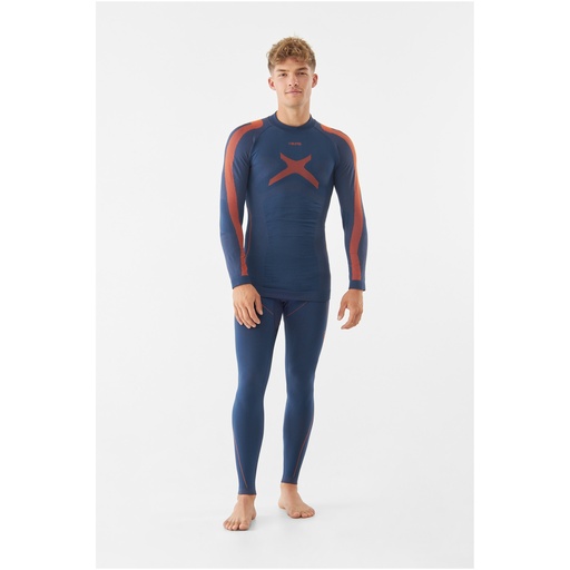 men's thermal underwear Viking Primeone Man Set navy orange