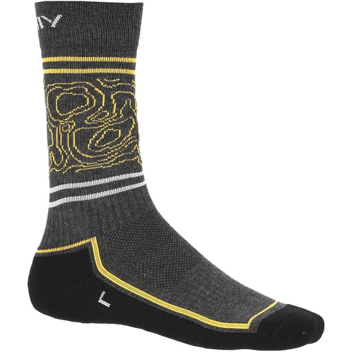 men's socks Viking Boosocks Heavy Man dark grey/yellow