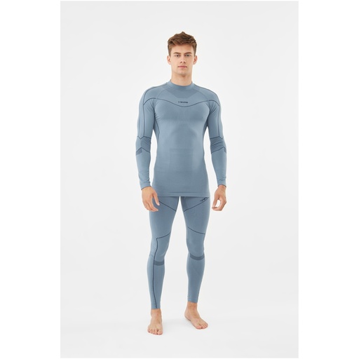 men's thermal underwear viking Gary Turtle Neck Bamboo gray
