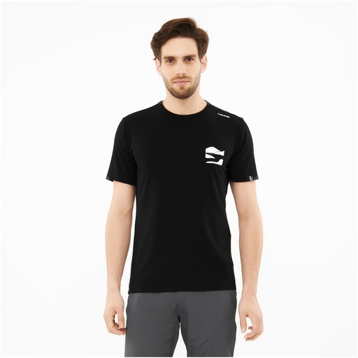 Herren-T-Shirt Viking Lako Bamboo Man black/white